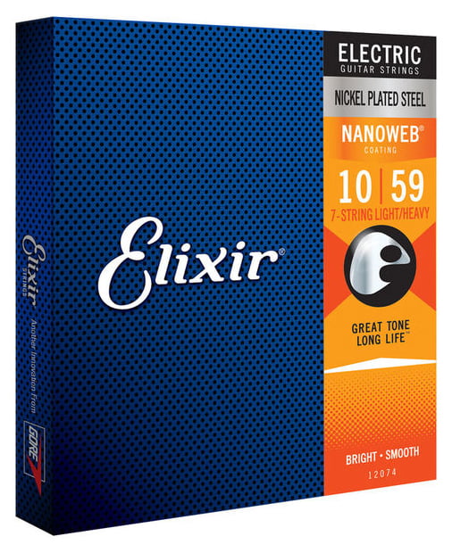 Elixir - Nanoweb Coating Electric Guitar Strings 7-String Light/Heavy 10-59 #12074