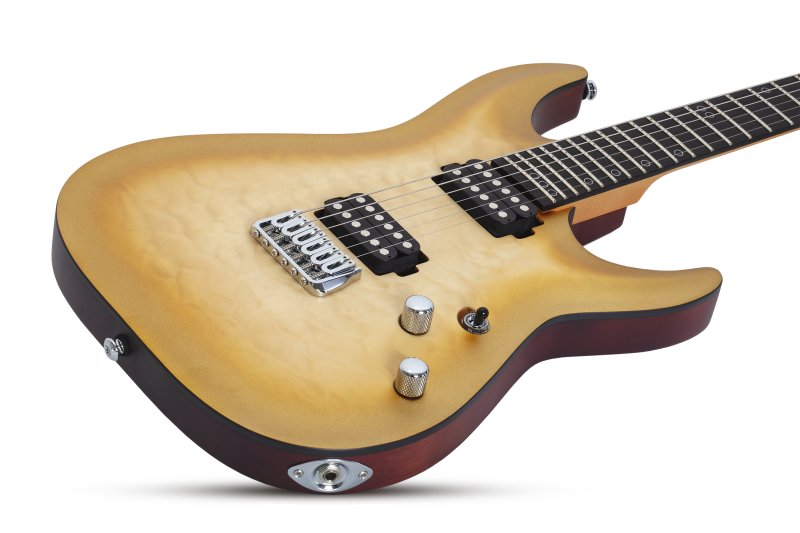 Schecter - Omen Extreme-II Electric Guitar, Natural Gold Burst #1325-SHC