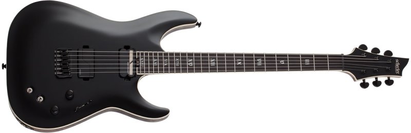 Schecter - C-1 HT S SLS Elite Evil Twin Electric Guitar, Satin Black #1339-SHC