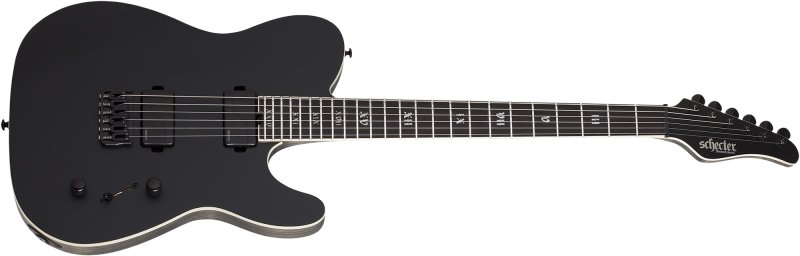 Schecter - PT SLS Evil Twin Electric Guitar, Satin Black #1342-SHC