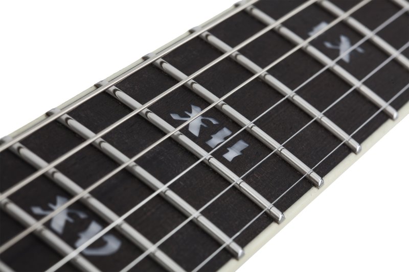 Schecter - Solid Body Electric Guitar with Swamp Ash Body, Maple/Walnut/Padauk Neck - Satin Black #1347-SHC