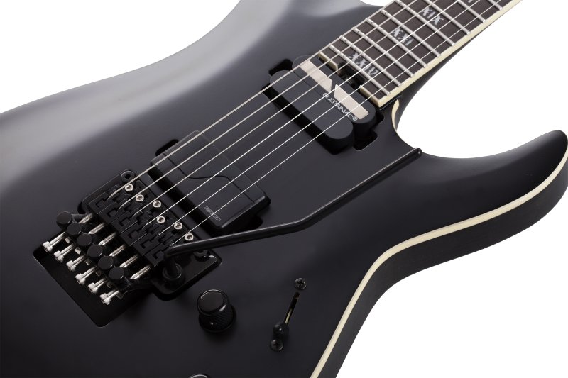 Schecter - Solid Body Electric Guitar with Swamp Ash Body - Satin Black #1348-SHC