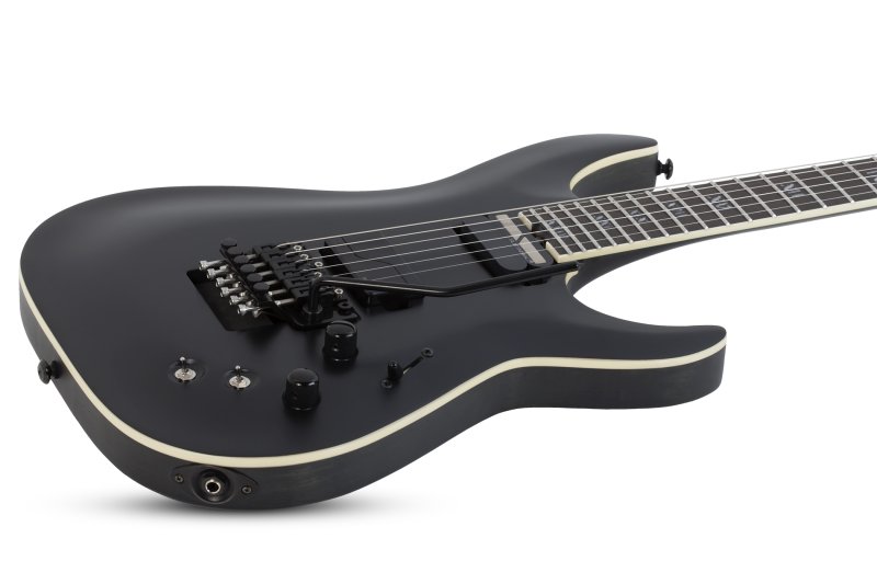 Schecter - Solid Body Electric Guitar with Swamp Ash Body - Satin Black #1348-SHC