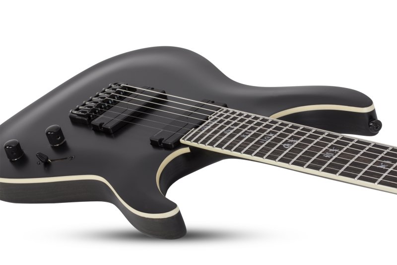 Schecter - Solid Body Electric Guitar with Swamp Ash Body - Satin Black #1349-SHC
