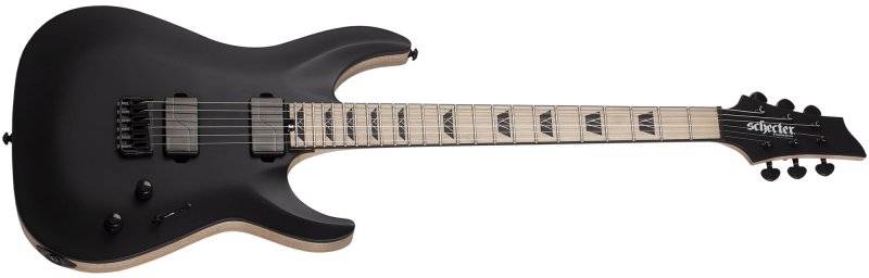 Schecter - C-1 SLS Custom Electric Guitar, Satin Black #1382-SHC