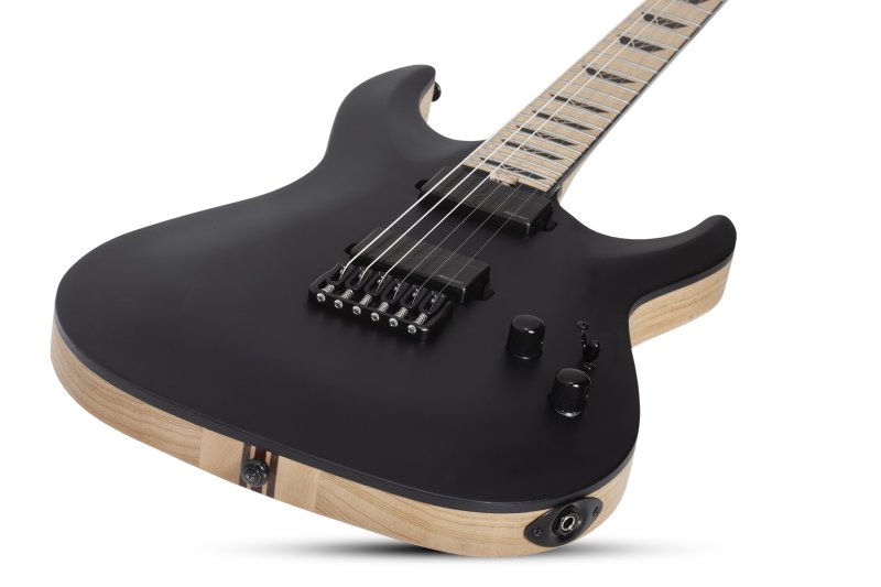 Schecter - C-1 SLS Custom Electric Guitar, Satin Black #1382-SHC