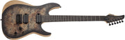 Schecter - Reaper-6 Solid Body Electric Guitar, Satin Charcoal Burst #1500-SHC