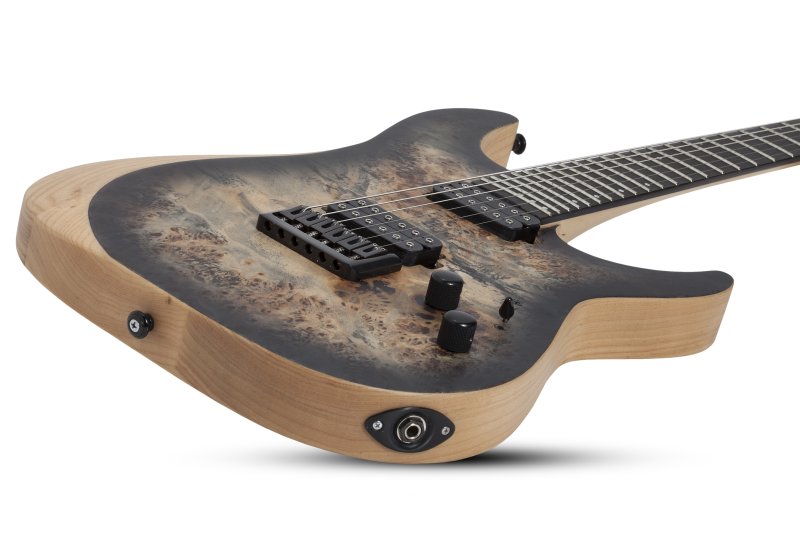 Schecter - Reaper-6 Solid Body Electric Guitar, Satin Charcoal Burst #1500-SHC