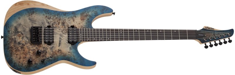 Schecter - Reaper-6 Solid Body Electric Guitar, Satin Sky Burst #1501-SHC