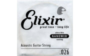 Elixir - Nanoweb .026 Acoustic Guitar String Single, ,026 #15126