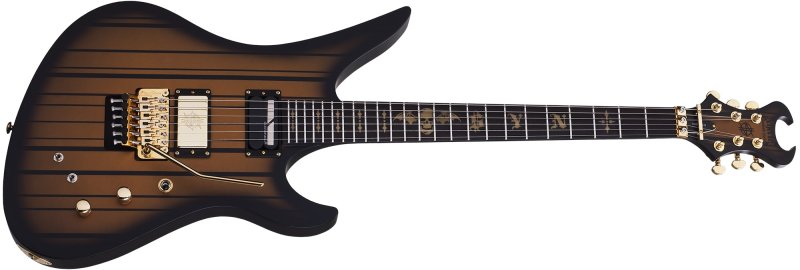 Schecter - Synyster Gates Custom-S Electric Guitar, Satin Gold Burst #1743-SHC
