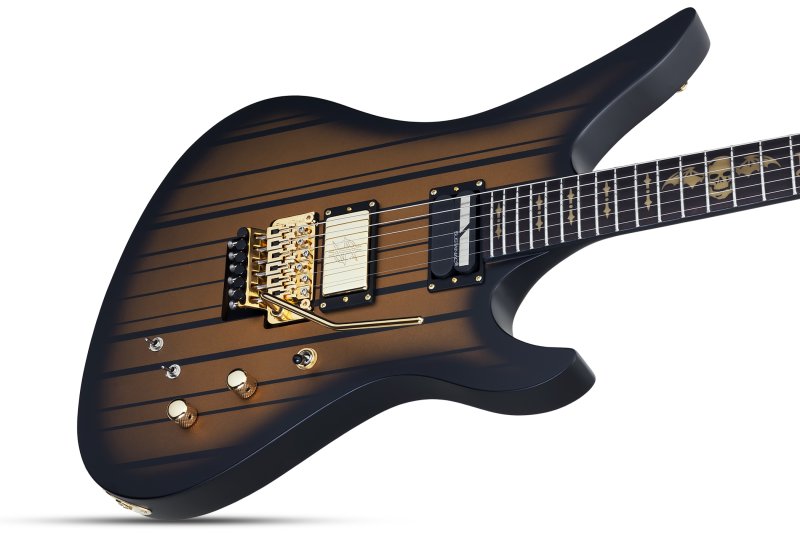 Schecter - Synyster Gates Custom-S Electric Guitar, Satin Gold Burst #1743-SHC