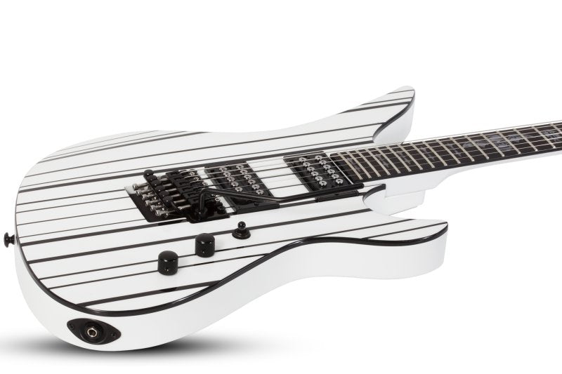 Schecter - Synyster Standard Electric Guitar, Gloss White w/Black Pinstripes #1746-SHC