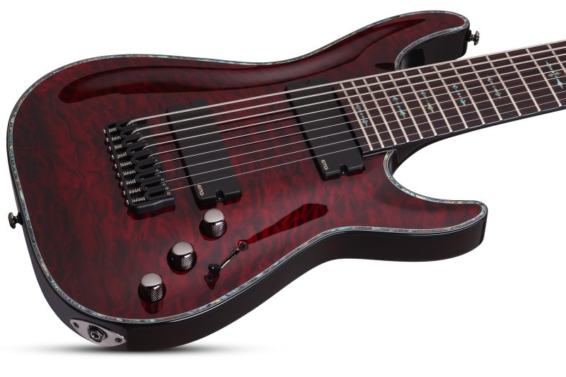 Schecter - 9-String Solid-Body Electric Guitar, Black Cherry #1781-SHC