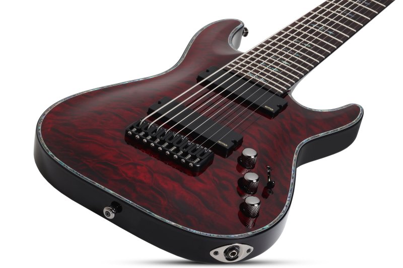 Schecter - 9-String Solid-Body Electric Guitar, Black Cherry #1781-SHC