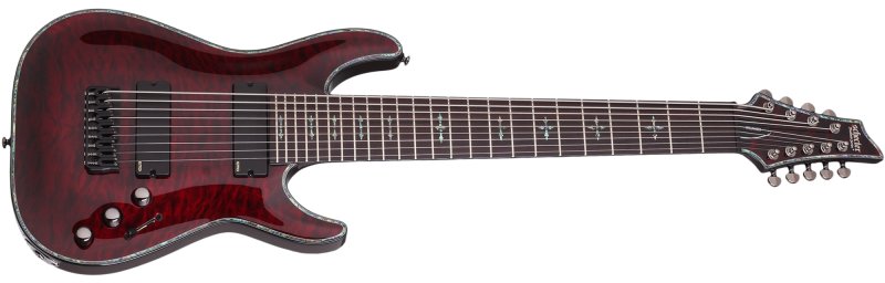Schecter - 9-String Solid-Body Electric Guitar, Black Cherry #1781-SHC