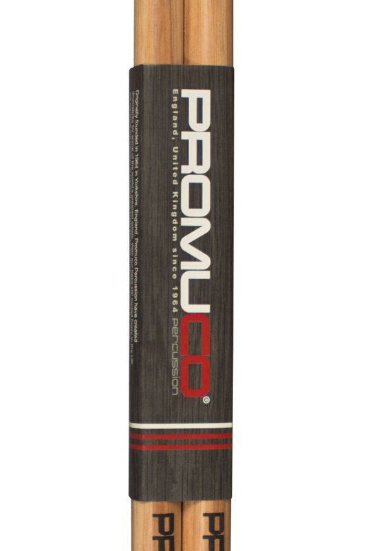 Promuco - American Hickory Drumsticks - 5A, Nylon Tip #1801N5AX