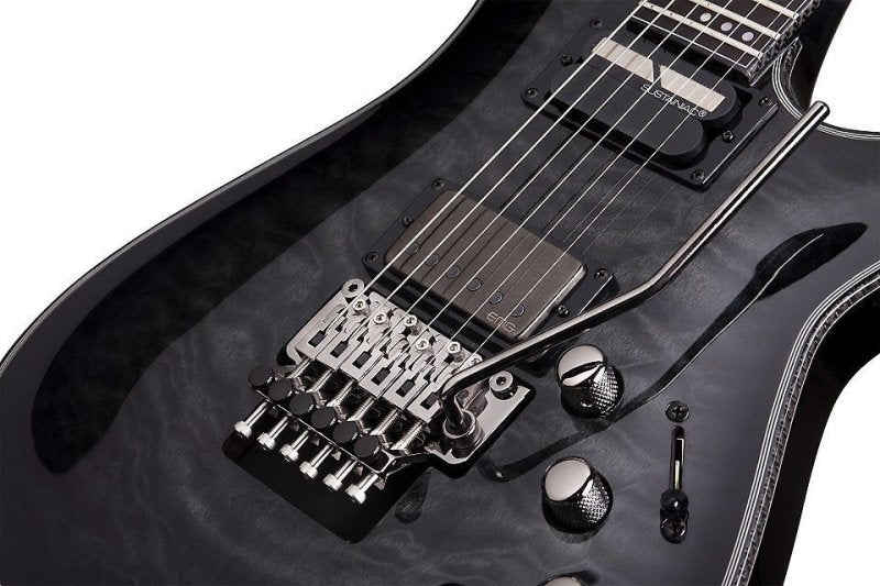 Schecter - Hellraiser Hybrid C-1 with Floyd Rose and Sustainiac, Trans Black Burst #1957-SHC