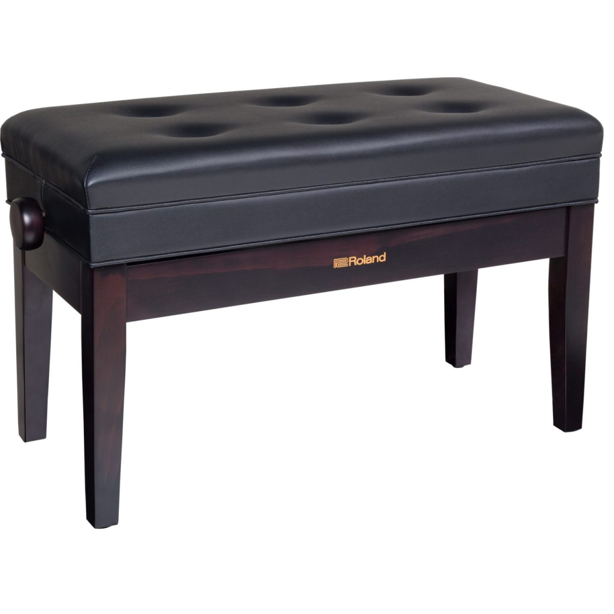 1Roland - Duet Piano Bench with Storage Compartment - Rosewood - RPBD400RW