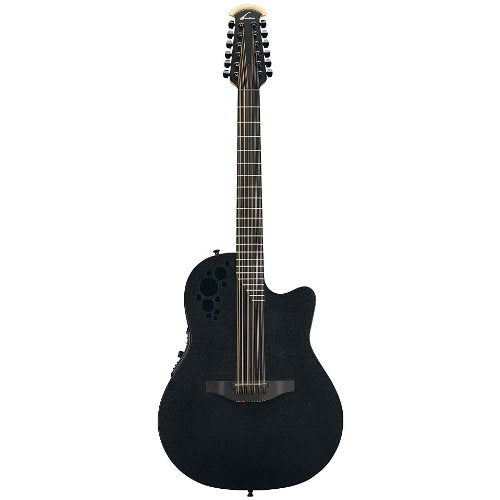Ovation - Elite 12 string Acoustic / Electric Guitar, Black #2058TX-5