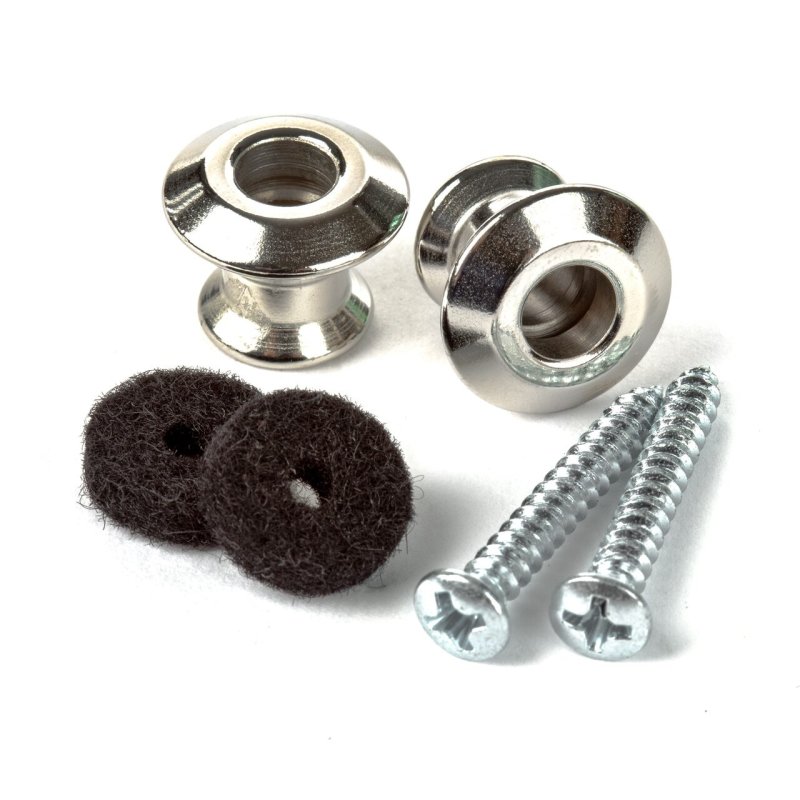 Dunlop - Straplok Dual Design Strap Button Set, Nickel #2PSLS031N