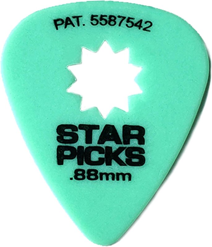 Cleartone - Star Picks Delrin Guitar Picks - .88mm Green (72 Pack) #30014-CLR