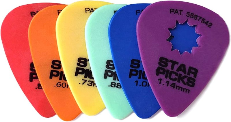 Cleartone - Star Picks Delrin Guitar Picks - Mixed Gauge (72 Pack) #30019