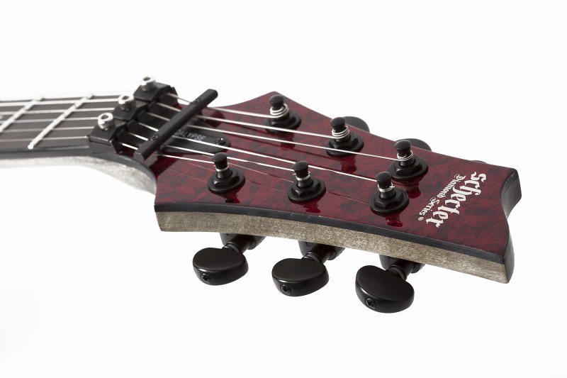 Schecter - Solidbody Electric Guitar with Swamp Ash Body, Maple/Bubinga Neck, Ebony Fretboard, Red Reign #3057-SHC