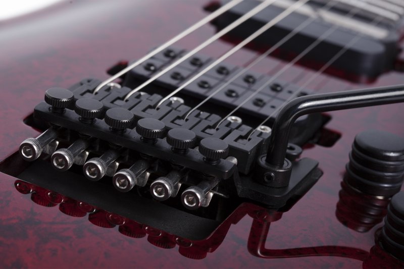 Schecter - Solidbody Electric Guitar with Swamp Ash Body, Maple/Bubinga Neck, Ebony Fretboard, Red Reign #3057-SHC