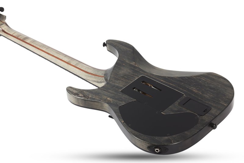 Schecter - Solidbody Electric Guitar with Swamp Ash Body, Maple/Bubinga Neck, Ebony Fretboard, Red Reign #3057-SHC