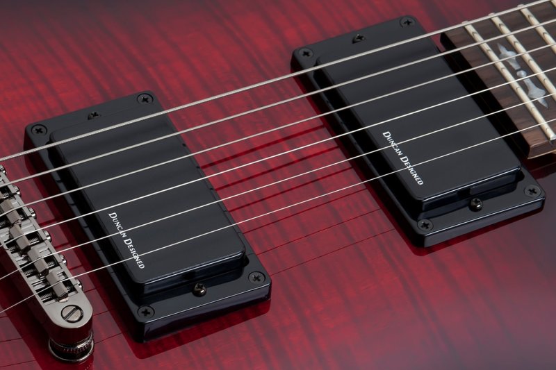 Schecter - Demon-6 Electric Guitar, Crimson Red Burst #3245-SHC