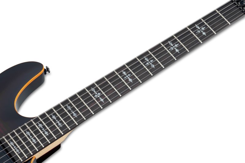 Schecter - Demon 6 FR Series Electric Guitar, Crimson Red Burst #3247-SHC