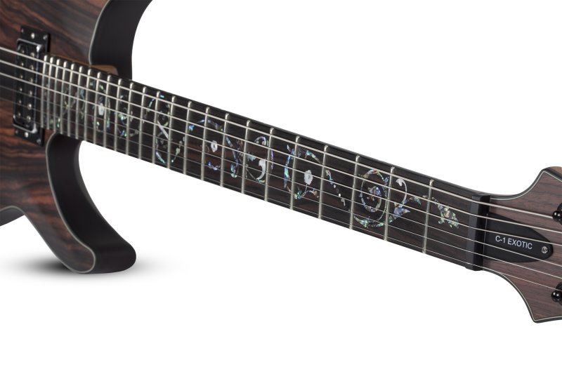 Schecter - C-1 Exotic Ebony Electric Guitar, Natural Satin #3337-SHC