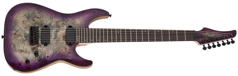 Schecter - C-7 Pro 7-String Electric Guitar, Aurora Burst #3636-SHC