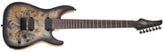Schecter - C-7 Pro 7-String Electric Guitar, Charcoal Burst #3637-SHC