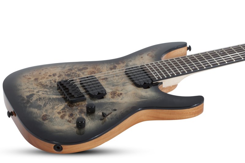 Schecter - C-7 Pro 7-String Electric Guitar, Charcoal Burst #3637-SHC