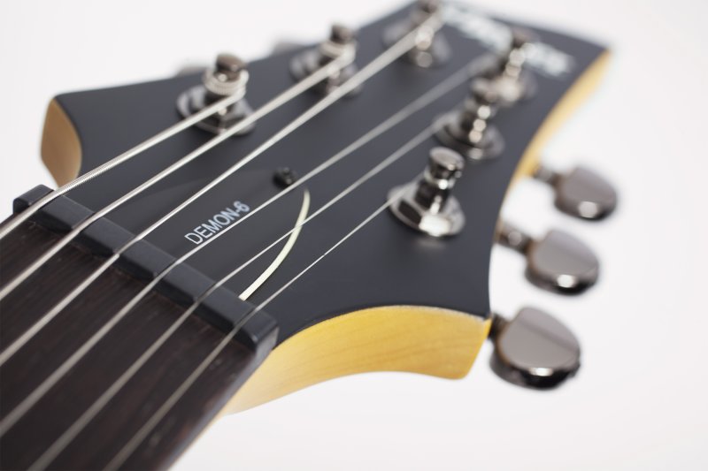 Schecter - Demon-6 String Electric Guitar - Aged Black Satin #3660-SHC