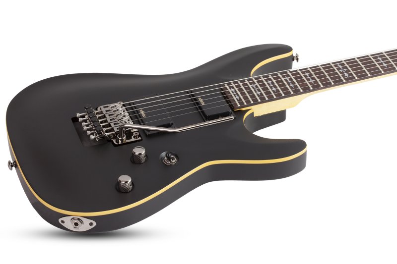 Schecter - 6-String Solid-Body Electric Guitar, Aged Black Satin #3661-SHC