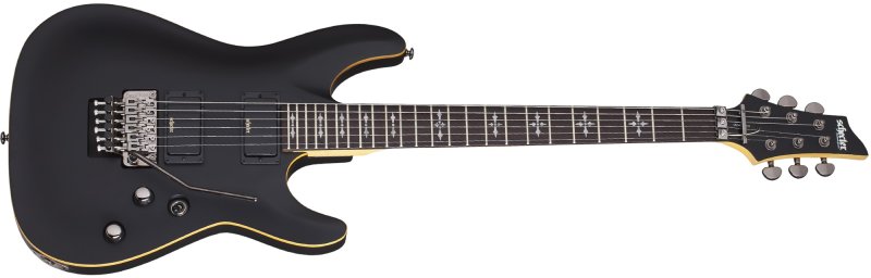 Schecter - 6-String Solid-Body Electric Guitar, Aged Black Satin #3661-SHC