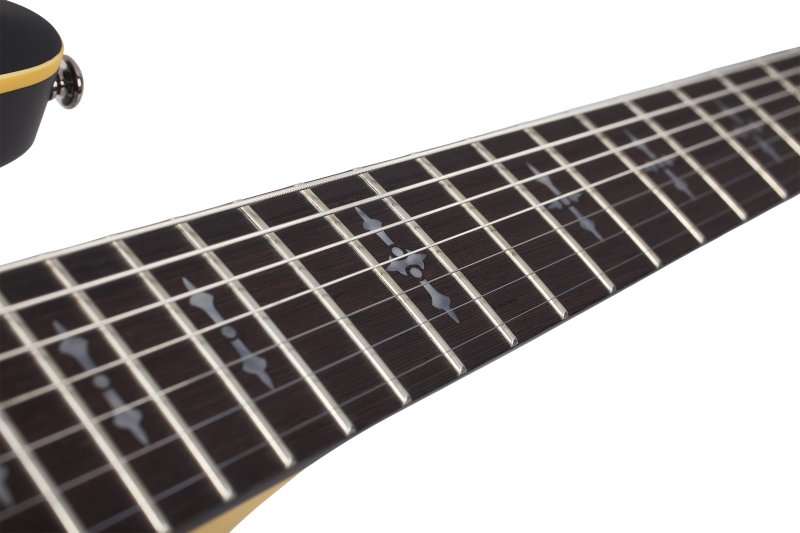 Schecter - Demon-7 Electric Guitar, Aged Black Satin #3662-SHC