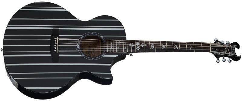 Schecter - Synyster Gates-AC GA SC-6 String Acoustic Guitar - Black #3700-SHC
