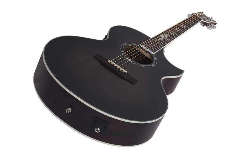 Schecter - Acoustic-Electric Guitar Transparent Black Burst Satin #3701-SHC