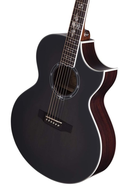 Schecter - Acoustic-Electric Guitar Transparent Black Burst Satin #3701-SHC