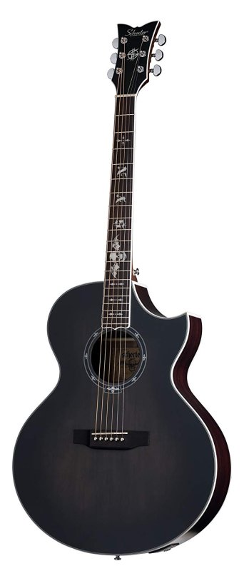 Schecter - Acoustic-Electric Guitar Transparent Black Burst Satin #3701-SHC