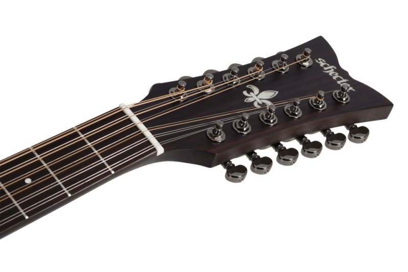 Schecter - Orleans Studio-12 Acoustic Guitar in Satin See Thru Black Finish #3714-SHC