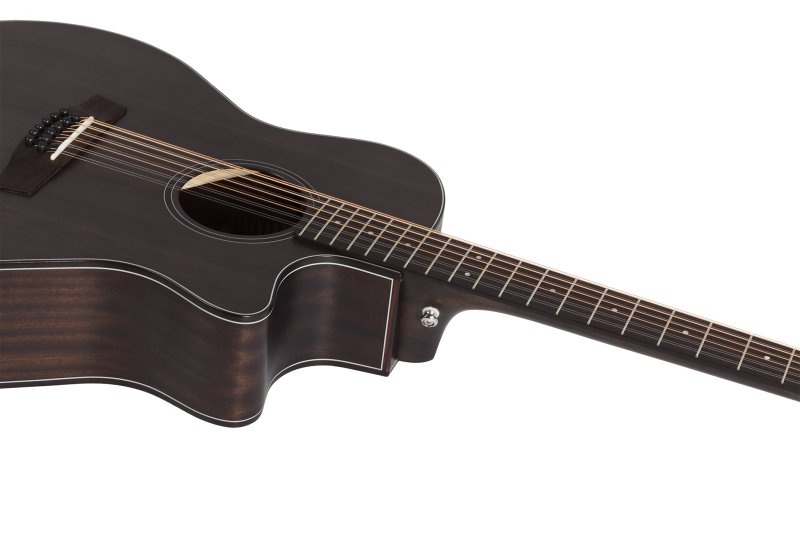 Schecter - Orleans Studio-12 Acoustic Guitar in Satin See Thru Black Finish #3714-SHC