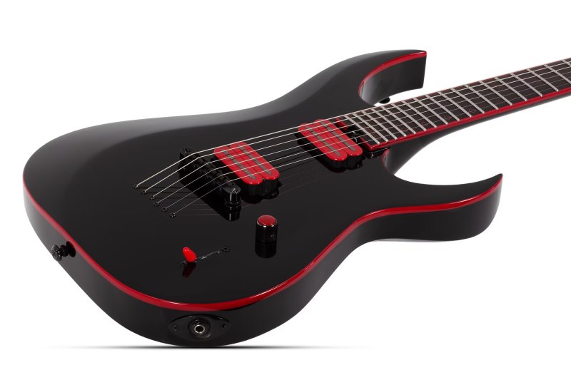 Schecter - Sunset-6 Red Dawn Electric Guitar, Gloss Black #3890-SHC