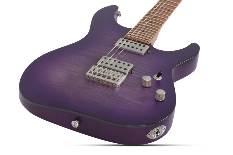 Schecter - C-1 Standard Plus Electric Guitar, Transparent Purple Burst #3935-SHC