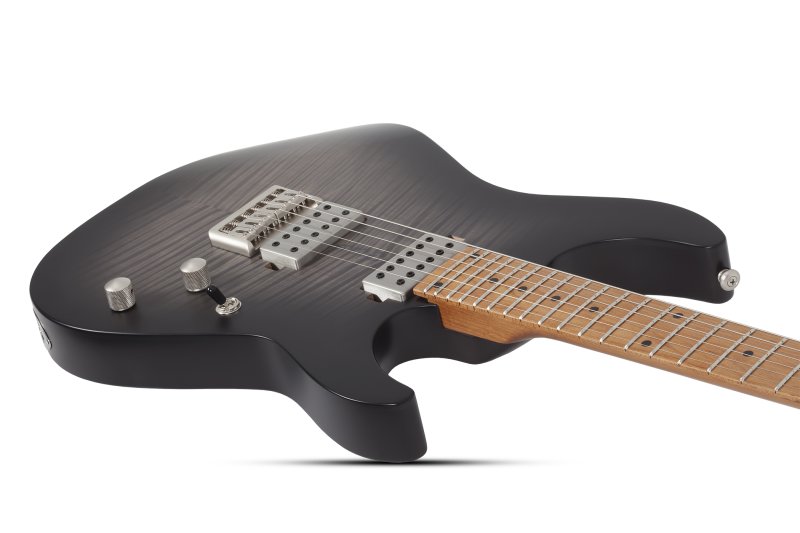 Schecter - C-1 Standard Plus Electric Guitar, Transparent Black Burst #3936-SHC