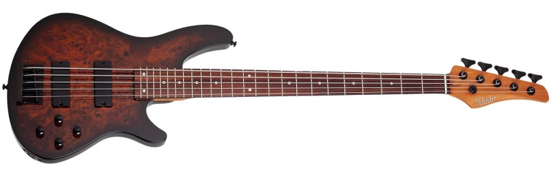 Schecter - C-5 Standard 5-String Electric Bass, Tobacco Burl #3972-SHC